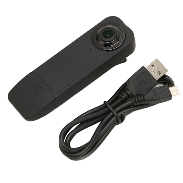 Mini Kroppskamera 1080P Rörelsedetektering Mörkerseende Bärbar Videoinspelare med Klämma för Bil Intervju Hem