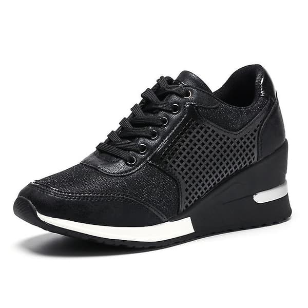 Anti-halk, lättvikts-tonande Andas joggingsneakers Black 5.5