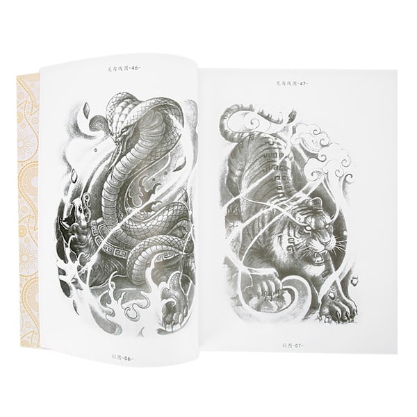 80 Sidor Tatueringsövningsmall Bok Liner Shader Bildtillbehör