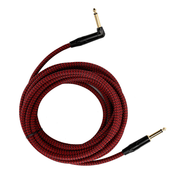 JORINDO 6M Ljud Gitarrkabel 6.35MM Elektrisk Gitarrförstärkarkabel Instrumentkabel Guldpläterad Kontakt med Svart Skal JD6217