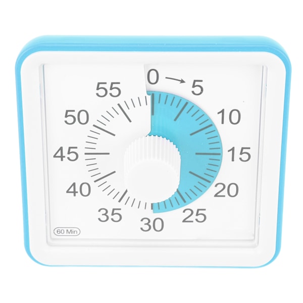 Visuell Timer Tyst Räkning 60 Minuter Nedräkningstimer för Studenter Kök Blå