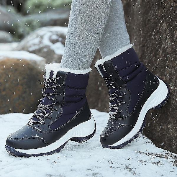 Snow Ankel Boots, Vinter Vattentät Boots Red 40