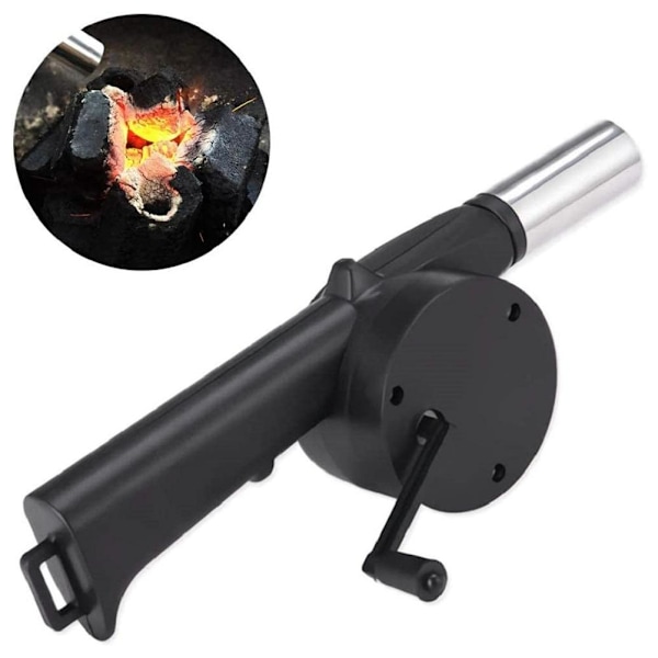 Bärbar Mini Luftblåsare 25cm Manuell Handvev Bälgar för Grill Eld Luftblåsare för Utomhus Kök Picknick Camping