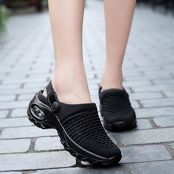 Damer Casual Öka kudde sandaler, andas Mesh Walking Tofflor purple 8