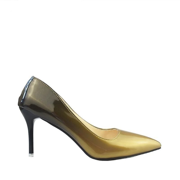 Women Thin Heel Shoes ( Set 1) Gold-5cm 17