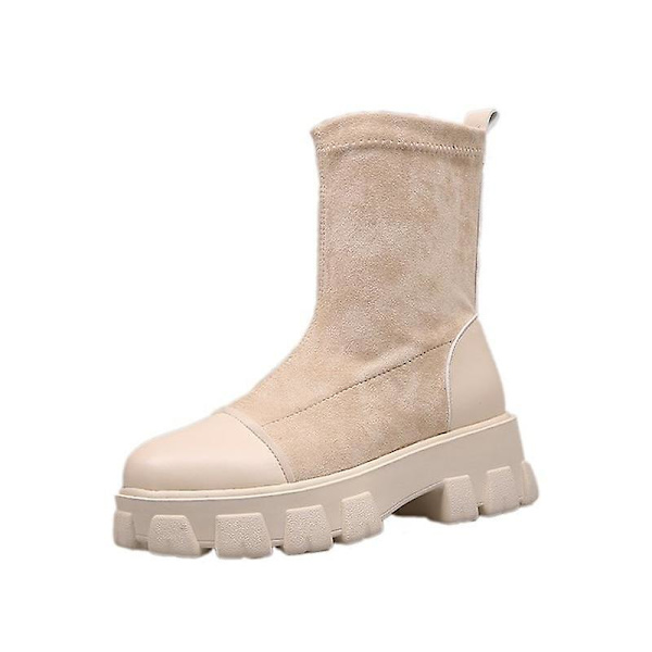 Kvinnor Army Combat Ankel Snörstövlar 5770beige 6