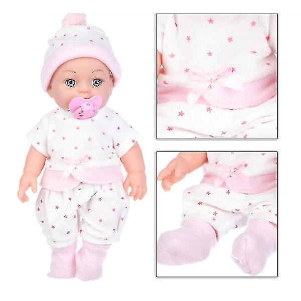 12" mjuka kroppsdockor, Reborn Baby Doll Född Pojke Flicka Baby Naturtrogna Perfekt 6