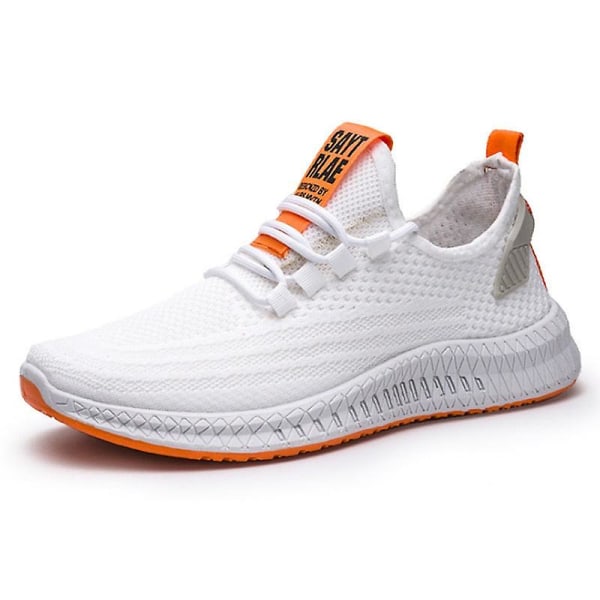Mesh Casual Lac-up Lättvikt Bekväma Walking Sneakers som andas White 12