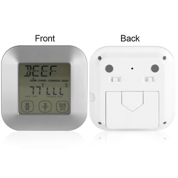 Digital matlagningstermometer med pekskärm och timer för BBQ Rökugn Sensorprob