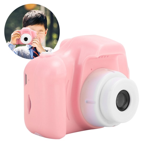 Bärbar Mini Barn Digital Videokamera Leksak med 2.0in TFT Färgskärm Rosa