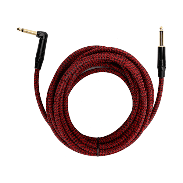 JORINDO 6M Ljud Gitarrkabel 6.35MM Elektrisk Gitarrförstärkarkabel Instrumentkabel Guldpläterad Kontakt med Svart Skal JD6217