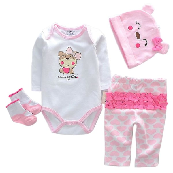 20-22 tum Simulering Baby Lätt att bära Barnleksak Rolig Reborn Doll Kläder Set Nytt D