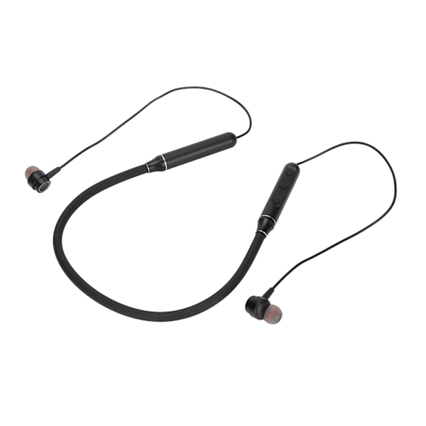 WSYD600 Bluetooth-halsbandshörlurar Trådlösa Stereoheadset för Sport Löpning Promenader (Svart)