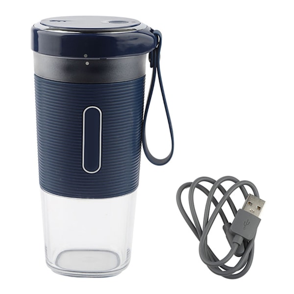 Bärbar Mini Juicer Hushålls Fruktjuice Kopp Elektrisk Juicer Kopp USB-Laddning (Blå)