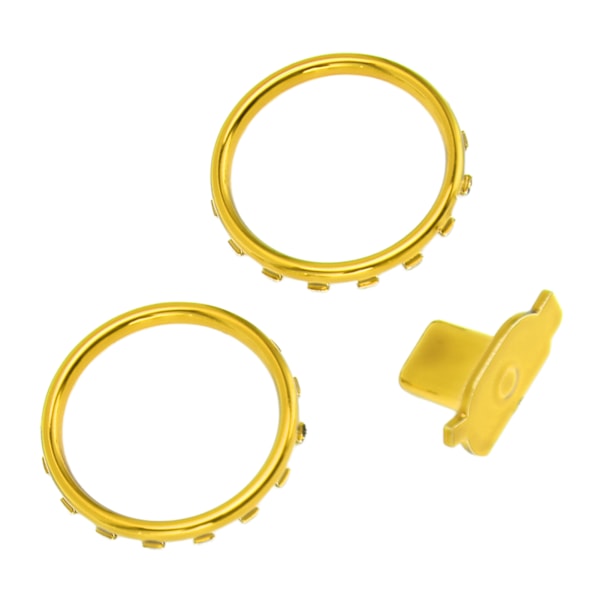 Dekorativa Accent Rings för Xbox Elite Series 2-kontroll Matte Krom Byt ut Knappar Ersättningsdelar Guld