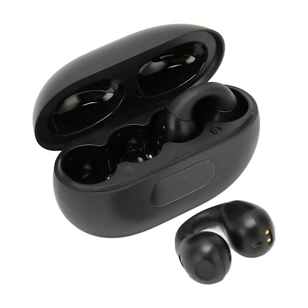 Öppna Öron Bluetooth Hörlurar Benledning Stereo Brusreducering Touch Control Clip On Trådlösa Hörlurar Svart