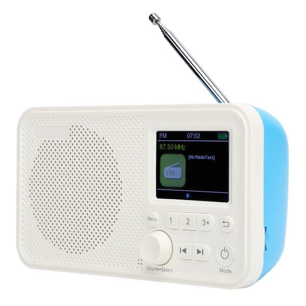 2,4 tum Färgskärm DAB Digitalradio med Bluetooth MP3-spelare för Hem och Utomhus