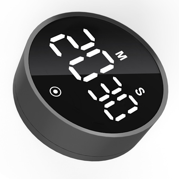 Roterande LED Nedräkningstimer 280 Digital Display Magnetisk Multifunktionell Timer Svart