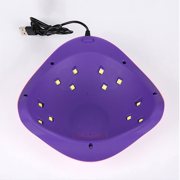 UV Nagellampa Professionell 12 LED-ljuspärlor Timer Konst Gel Polish Tork för Hem Skola Kontor