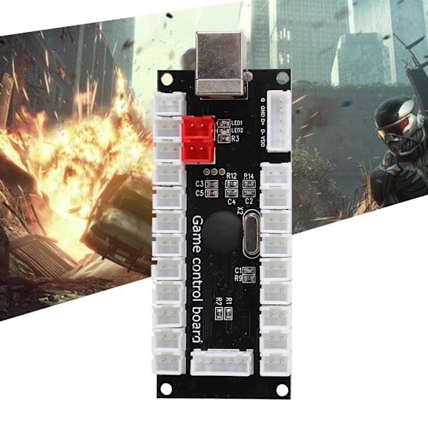 Arcade-spel USB-kodare-styrenhet med akryl-kristallfodral för Raspberry Pi och PC Mainframe882C