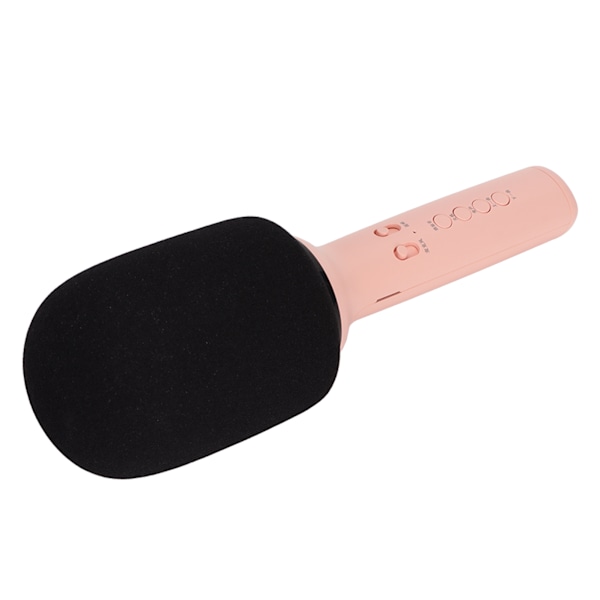 Bluetooth Karaoke Mikrofon Multifunktionell Portabel Handhållen Trådlös Högtalare Mikrofon med LED-Ljus för PC Smartphone Rosa