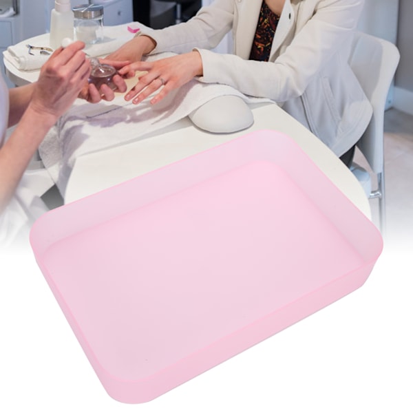 Nagelkonst Förvaringslåda Behållare Fodral Smink Organizer Hållare för Verktyg Penslar Rosa