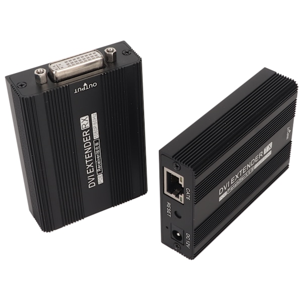 DVI Extender 1920x1080P Vid 60HZ POE Enkel Strömförsörjning Plug and Play Video Extender 100?240V EU-kontakt