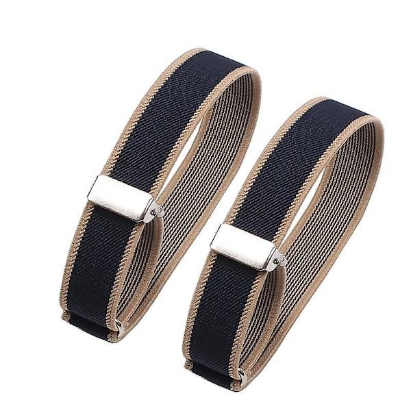 Herr Dam Skjortärmshållare Justerbart Armband Khaki