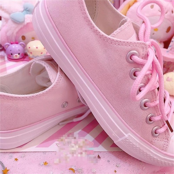 Kawaii Sneakers Skor Pink 40