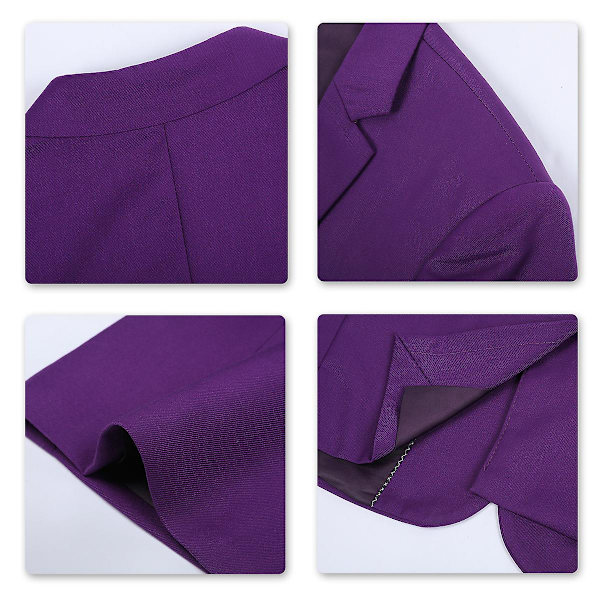 Enknapps blazer Casual Top Jacka för män lila L