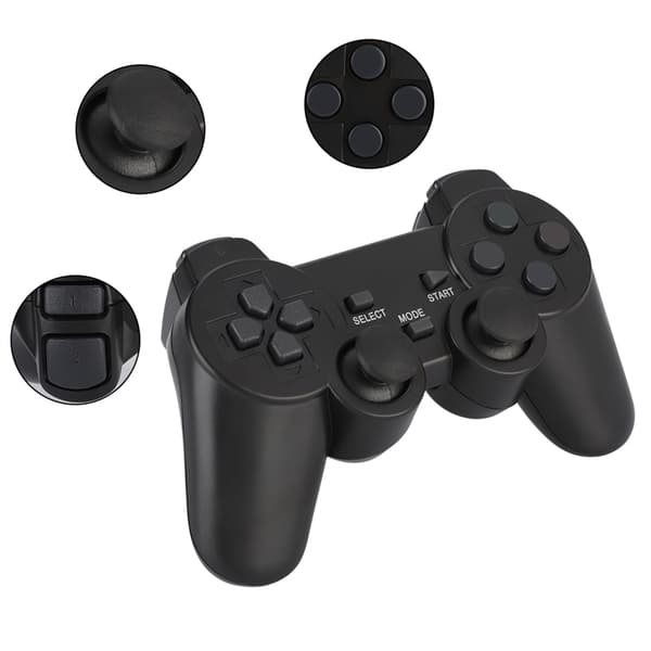 2,4 GHz 8M Dubbel Vibration Trådlös Spelkontroll Spelkontroll Joystick för PS2