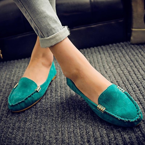 Mjuka slip-on skor för kvinnor Green US 12