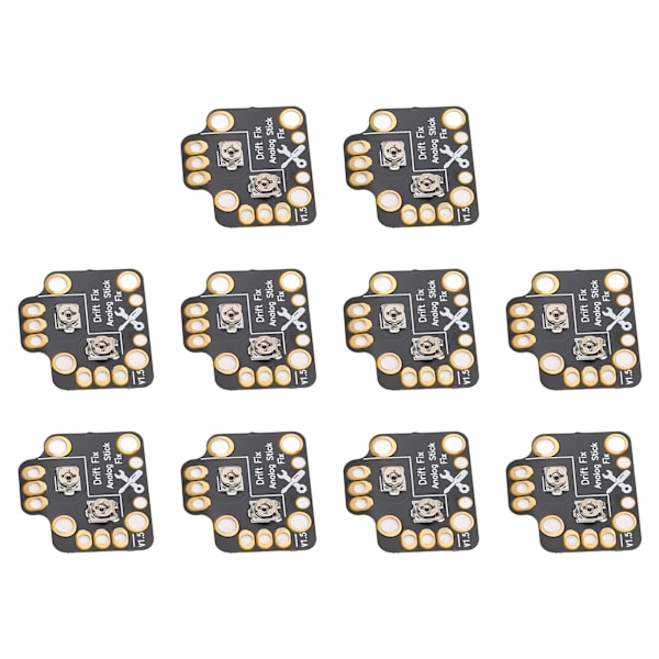 10 st Reparationskort för Gamepad-Joystickdrift, Universal 3D Analog Joystick Drift Fix Mod för Spelkontroller, Svart