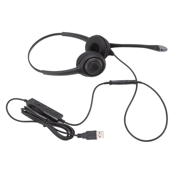 USB-headset för dator Professionell intelligent brusreducering Inbyggd headset för callcenter för PC-bärbar dator