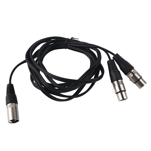XLR Hane till Dubbel XLR Hona Kabel Mikrofon Stereo Balanserad Anslutningssladd för Ljudadapter Vit 3 m / 9.8ft