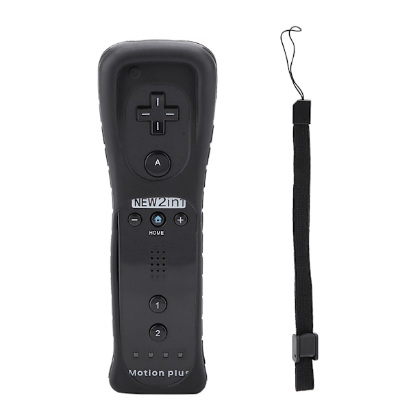 Somatosensorisk Spelhandtagskontroll Gamepad Inbyggd Accelerator för Nintendo Wii WiiU (Svart)