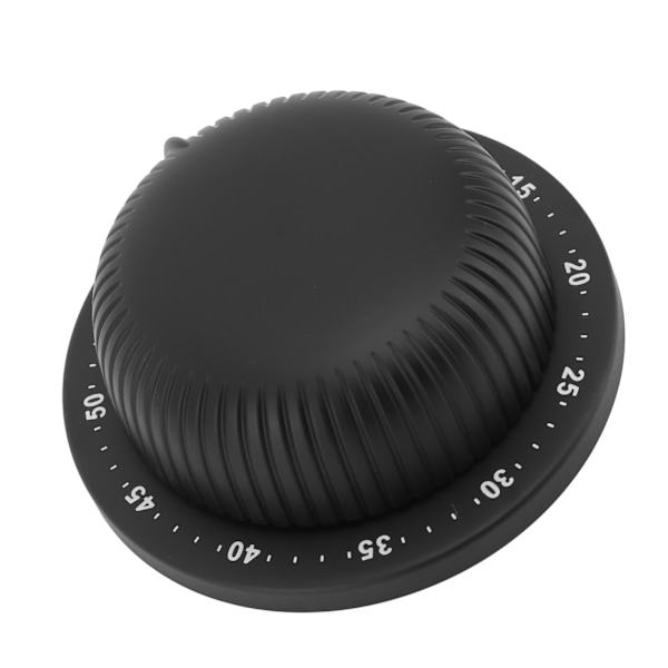 Mekanisk Timer Magnetisk Rostfritt Stål Högljudd Påminnelse Kökstimer för Bakning Matlagning Svart Hattform