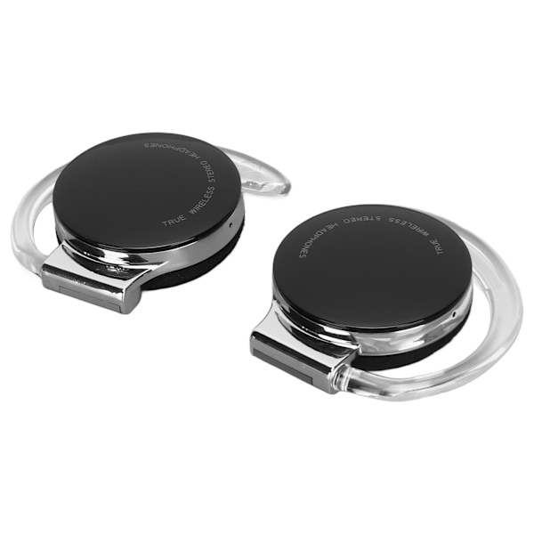 Bluetooth 5.2 Hörlurar Stereo IPX5 Vattentäta Djup Bas 50H Uppspelning Glödande Trådlösa Hörlurar med Mikrofon Laddningsfack Svart