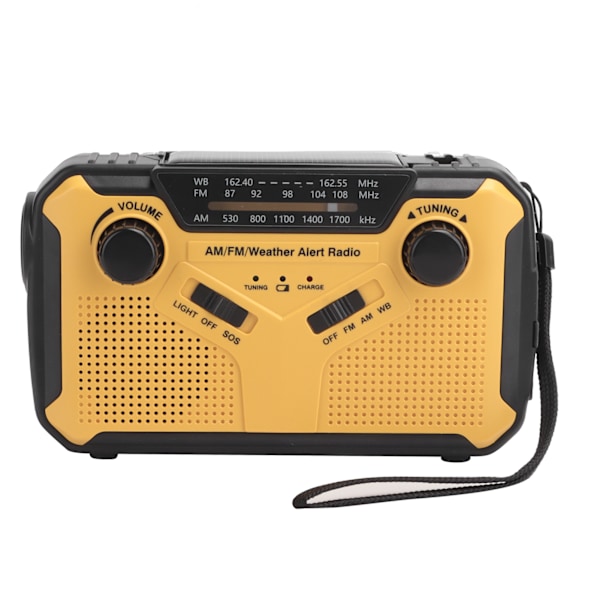 Nödradio Solhandvev Ström Väderradio Bärbar Utomhus FM AM Radio för SOS