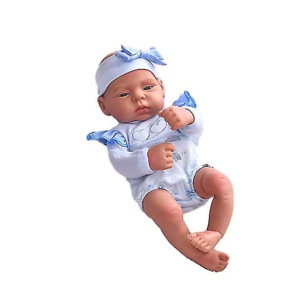 40cm Baby Reborn Dolls Leksaker Vattentäta Baby Dolls Hela Silikon Verklighetstrogna Real Bebe Reborn Dolls Leksaker Flickor Barnleksaker Presenter blue3