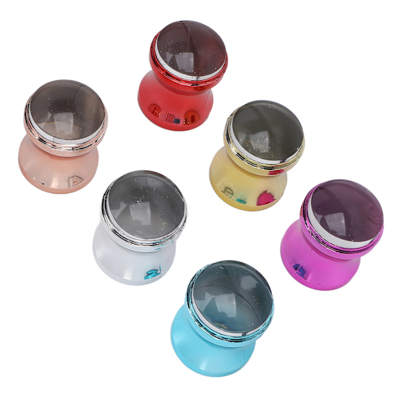 6 st Nagelkonst Stämplar Transparent Silikon Manikyr för DIY Dekoration