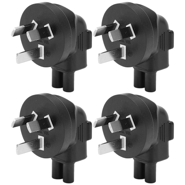 4st AU 3-stiftskontakt till IEC 320 C5 Strömadapter Universell Standard Dator Strömadapter AU-kontakt 100?250V