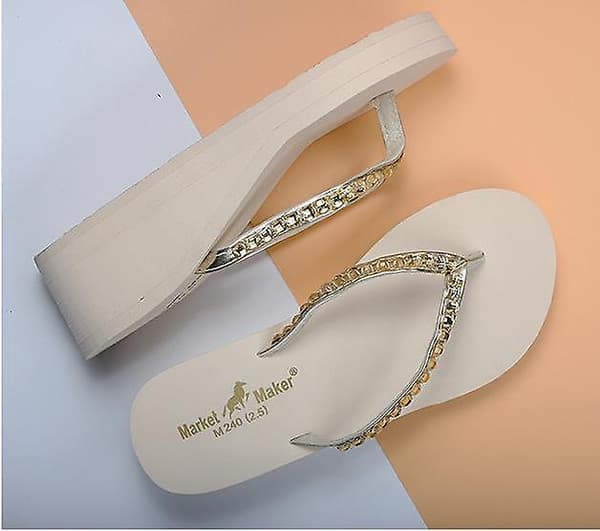 Högklackade flip-flops halkfria damsandaler B-coffe 40