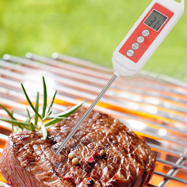 Grilltermometer i rostfritt stål för grillning, matlagning och kött