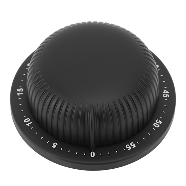 Mekanisk Timer Magnetisk Rostfritt Stål Högljudd Påminnelse Kökstimer för Bakning Matlagning Svart Hattform