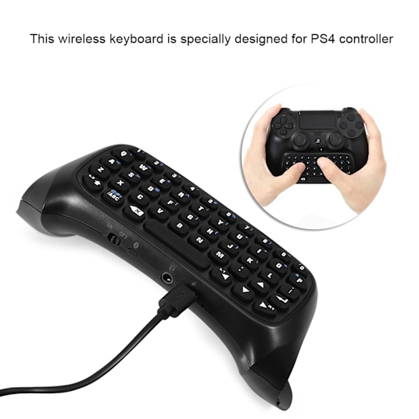 Mini trådlöst Bluetooth-speltangentbord Chatpad för PS4-kontroll