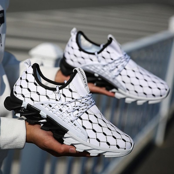 Nya Herr Snörskor Mesh Sneakers White 40