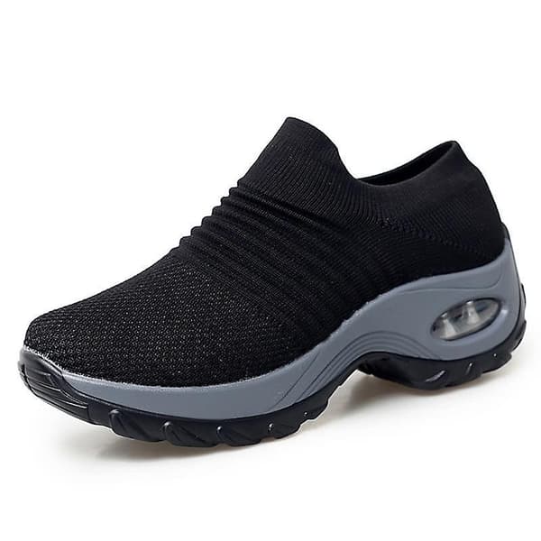 Casual- Chunky Knitted Platform, Walking Sneakers Set-c grey 39