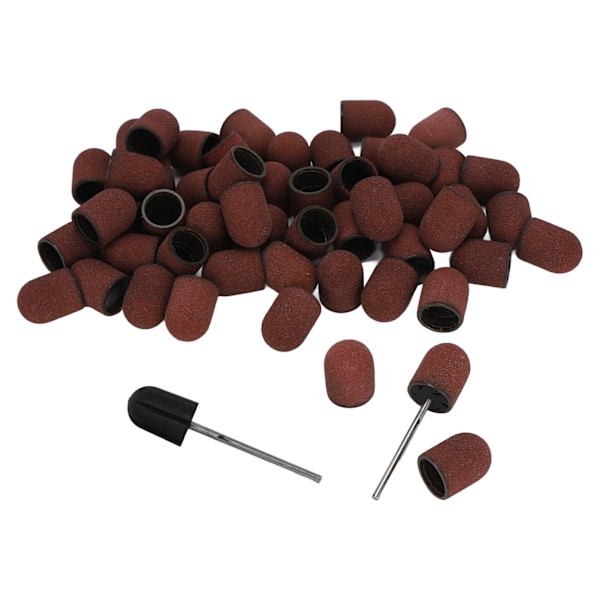 80# Grit Nagelkonst Sliphuvuden Manikyr Polering Slipning Borrbitar Band Set