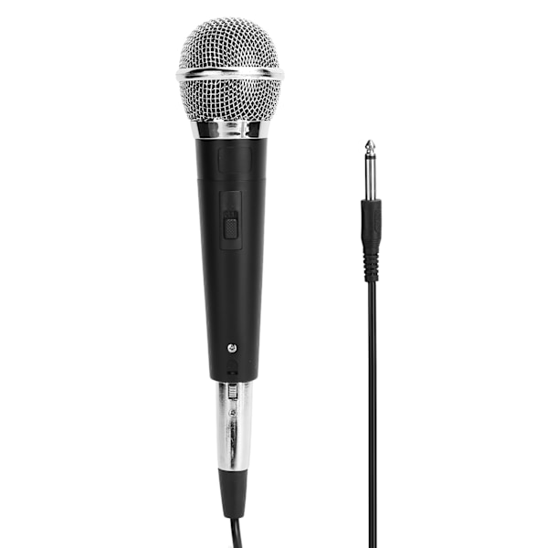 Trådbunden Dynamisk Mikrofon Professionell Hifi Ljudmikrofon för KTV Sång Musikframträdande Möte Svart